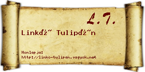 Linkó Tulipán névjegykártya